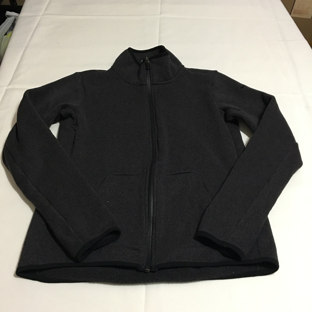 Nike Therma-Fit Full Zip Jacket Womens Medium Dark Gray/ Black Fleece